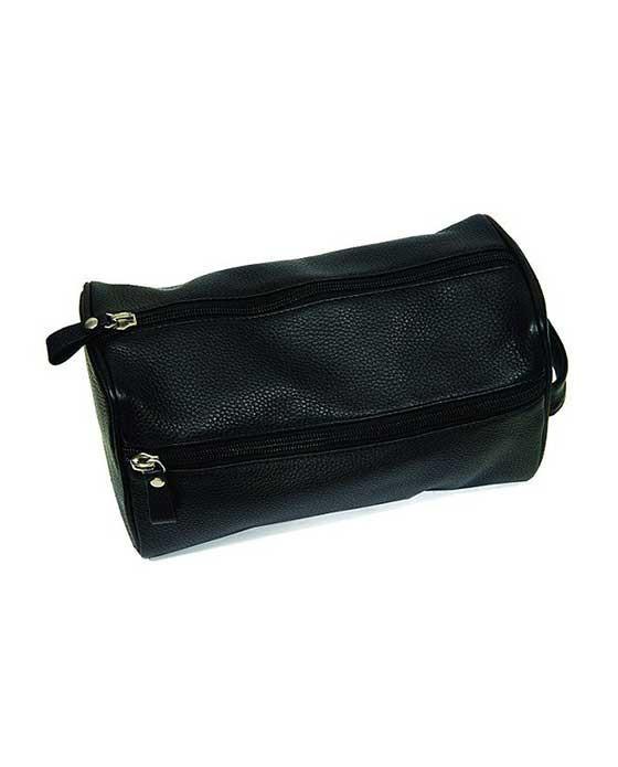 PureBadger Collection Black Pebble Leather Dopp Bag,useful for storing men's grooming tools for travel, Razor Accessories
