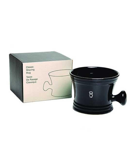 PureBadger Collection Shaving Mug, Apothecary Style, Black Porcelain, Fits Standard 100g Shaving Soap, Stands, Bowls, Bags