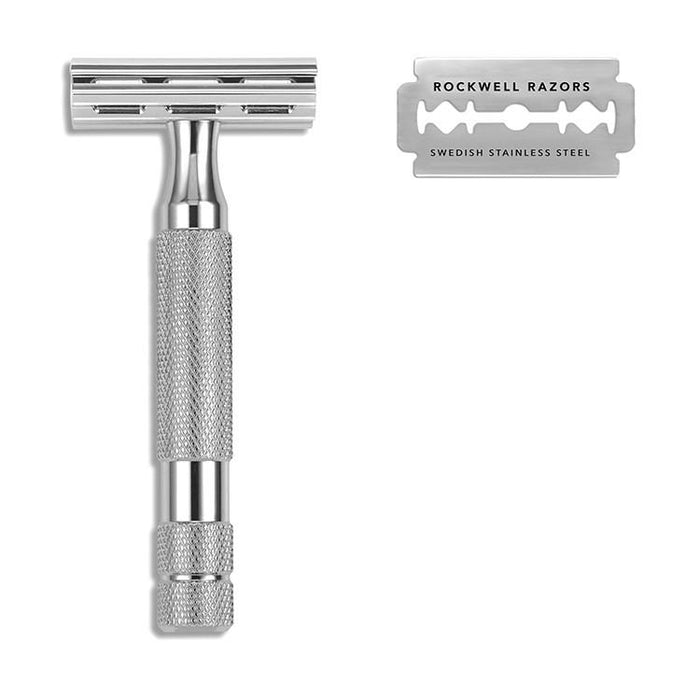 Rockwell Razors 2C Double Edge Razor - White Chrome