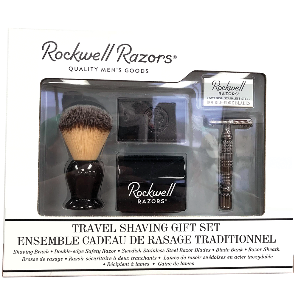 Men's travel top shaving set