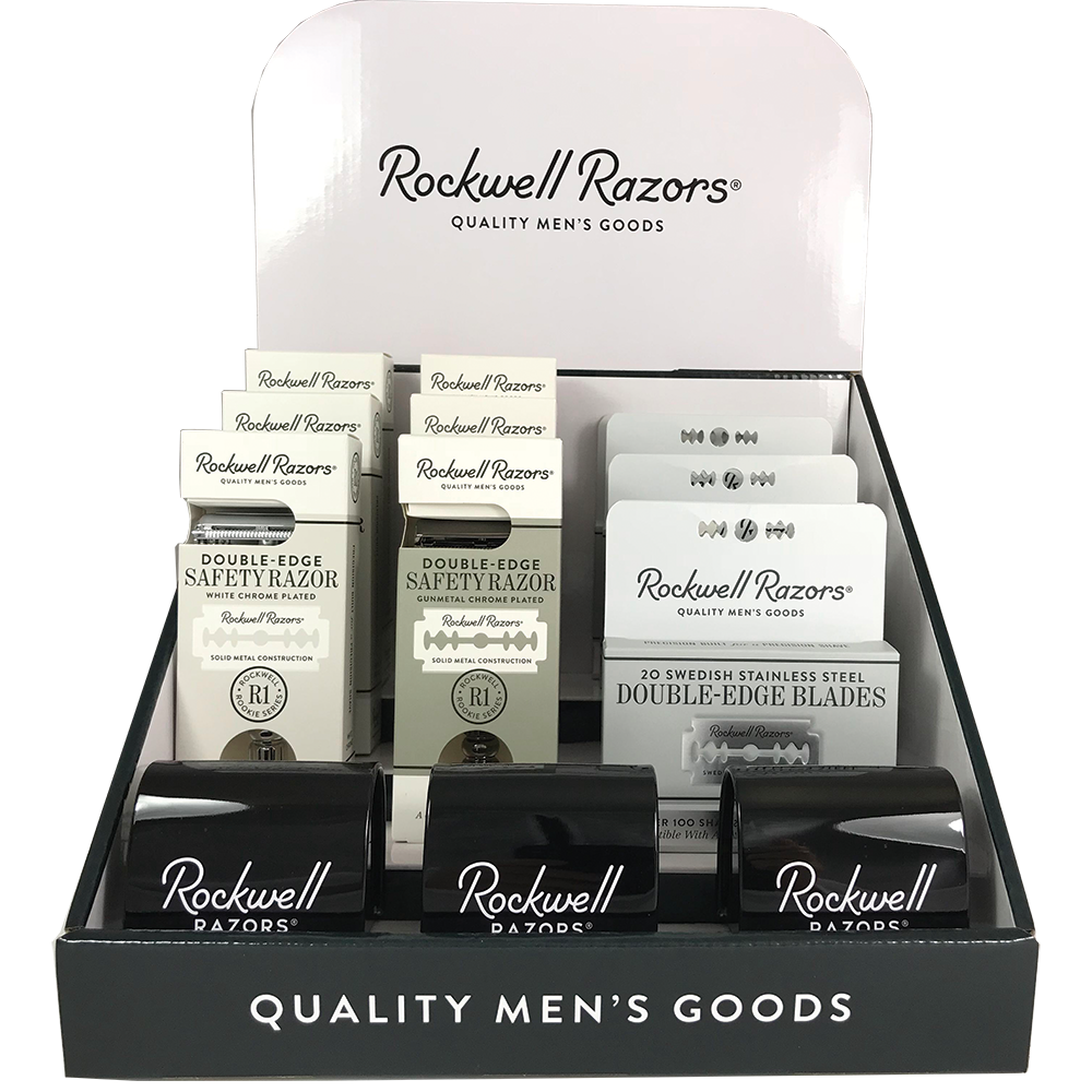Rockwell Razors Rookie Value Bundle Shave Hardware Display, Retail Displays