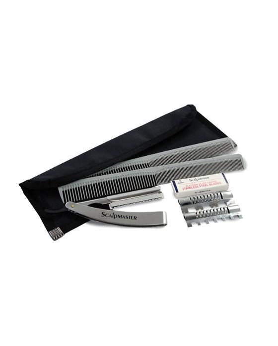 Scalpmaster Professional Hair Styling Razor Kit, Straight Razors