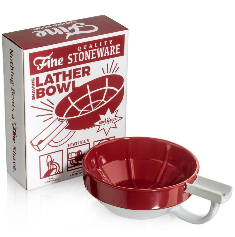 Fine Accoutrements Lather Bowl - Red/White