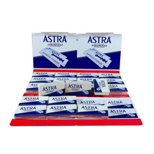 Astra Double Edge Razor Blade / 20 Packs of 5 (Blue)