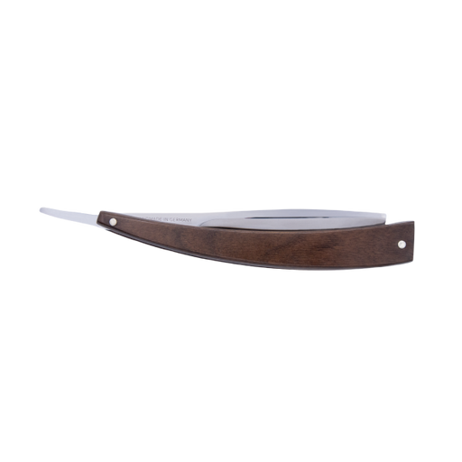 DV-8009141, Dovo Straight Razor EDO, 5/8”, carbon, 1/1 full hollow, Ultra compressed walnut wood
