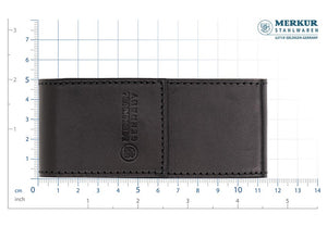 Merkur Leather Case empty for Razor 23001 and 10 Blades, Black